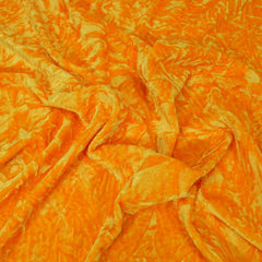 3 Metres Premium Crushed Stretch Velvet 55" Wide Orange - Pound A Metre