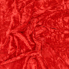 3 Metres Premium Crushed Stretch Velvet 55" Wide Red - Pound A Metre