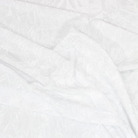 Pound A Metre 3 Metres 3 Metres Premium Crushed Stretch Velvet 55" Wide White