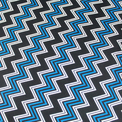 3 Metres Premium Quality Brushed Finish Patterned Jersey 55" Wide Blue & Black - Pound A Metre