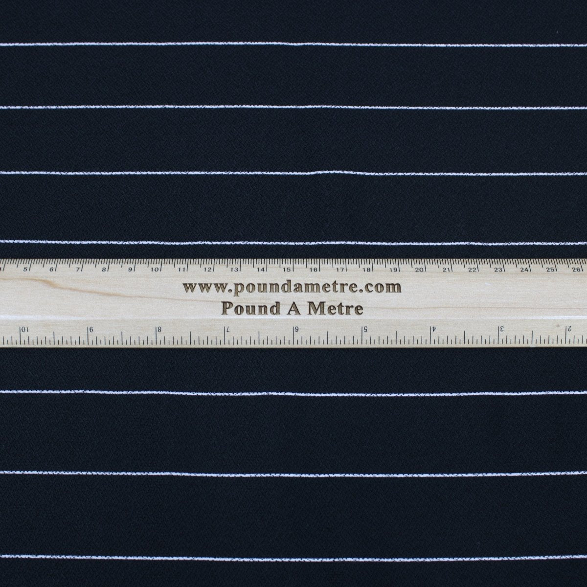 3 Metres Premium Textured Striped Jersey 55" Black - Pound A Metre