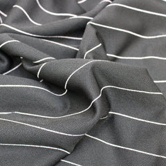 3 Metres Premium Textured Striped Jersey 55" Black - Pound A Metre