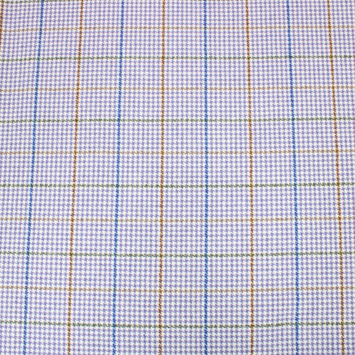 3 Metres Premium Wool Fabric 55" Wide Lilac Houndstooth - Pound A Metre