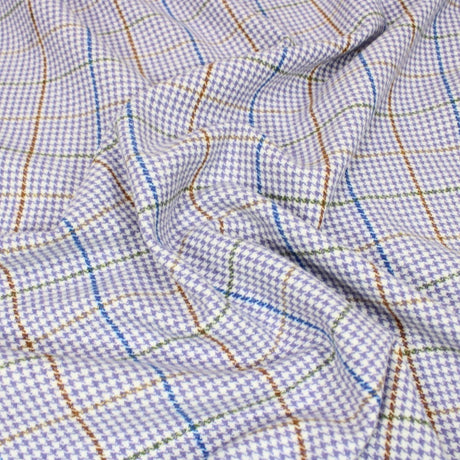 Pound A Metre 3 Metres 3 Metres Premium Wool Fabric 55" Wide Lilac Houndstooth