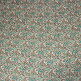 3 Metres Printed Cashmere Effect Crepe Fabric- 45" Wide (Cream Paisley) - Pound A Metre