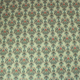 Pound A Metre 3 Metres 3 Metres Printed Cashmere Effect Crepe Fabric- 45" Wide (Mint Floral)