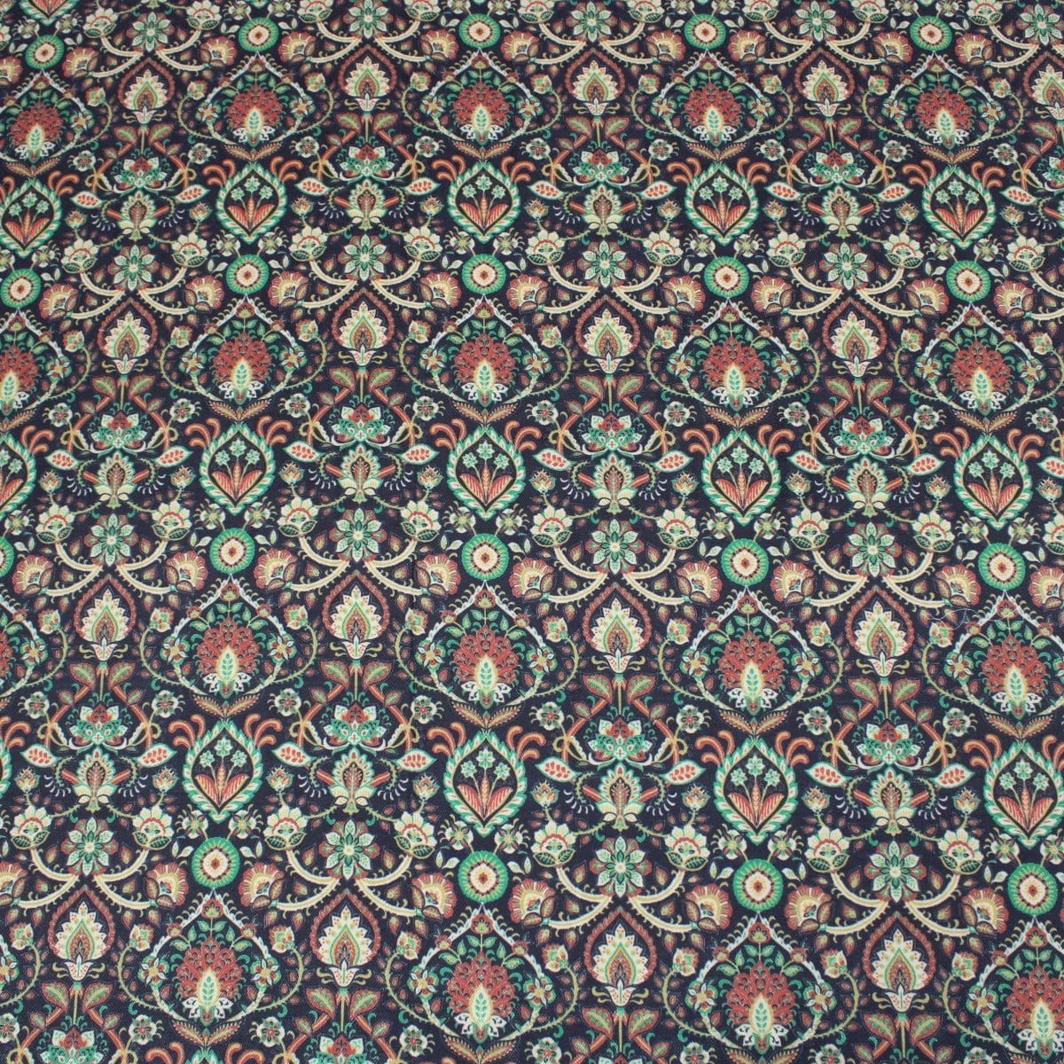 Pound A Metre 3 Metres 3 Metres Printed Cashmere Effect Crepe Fabric- 45" Wide (Navy Baroque)
