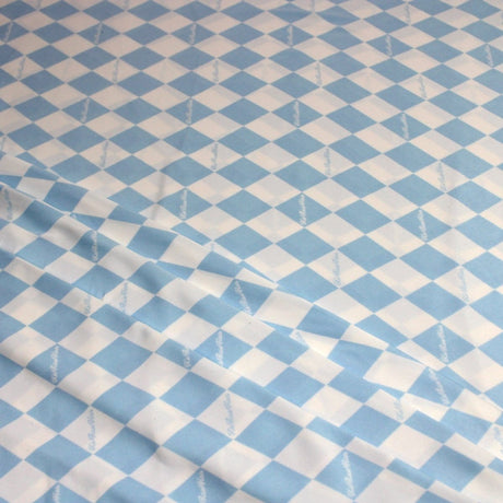 Pound A Metre 3 Metres Printed Silky Satin- 55" Wide (Diamond Harlequin)