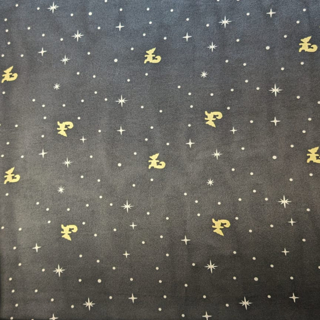 3 Metres Printed Silky Satin- 55" Wide (Starry Night) - Pound A Metre