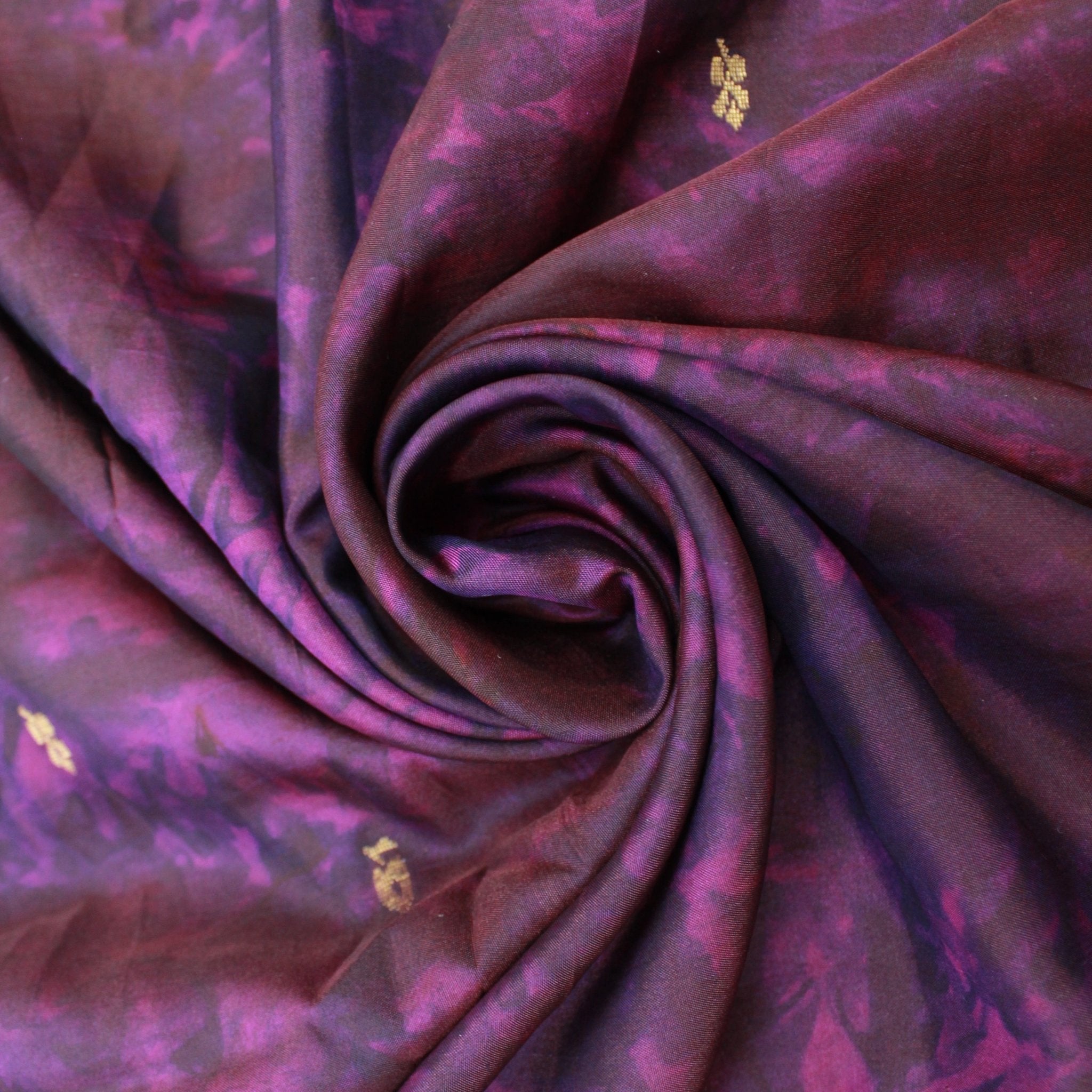 3 Metres Pure Silk Fabric - Purple Tones - 39" Wide - Pound A Metre