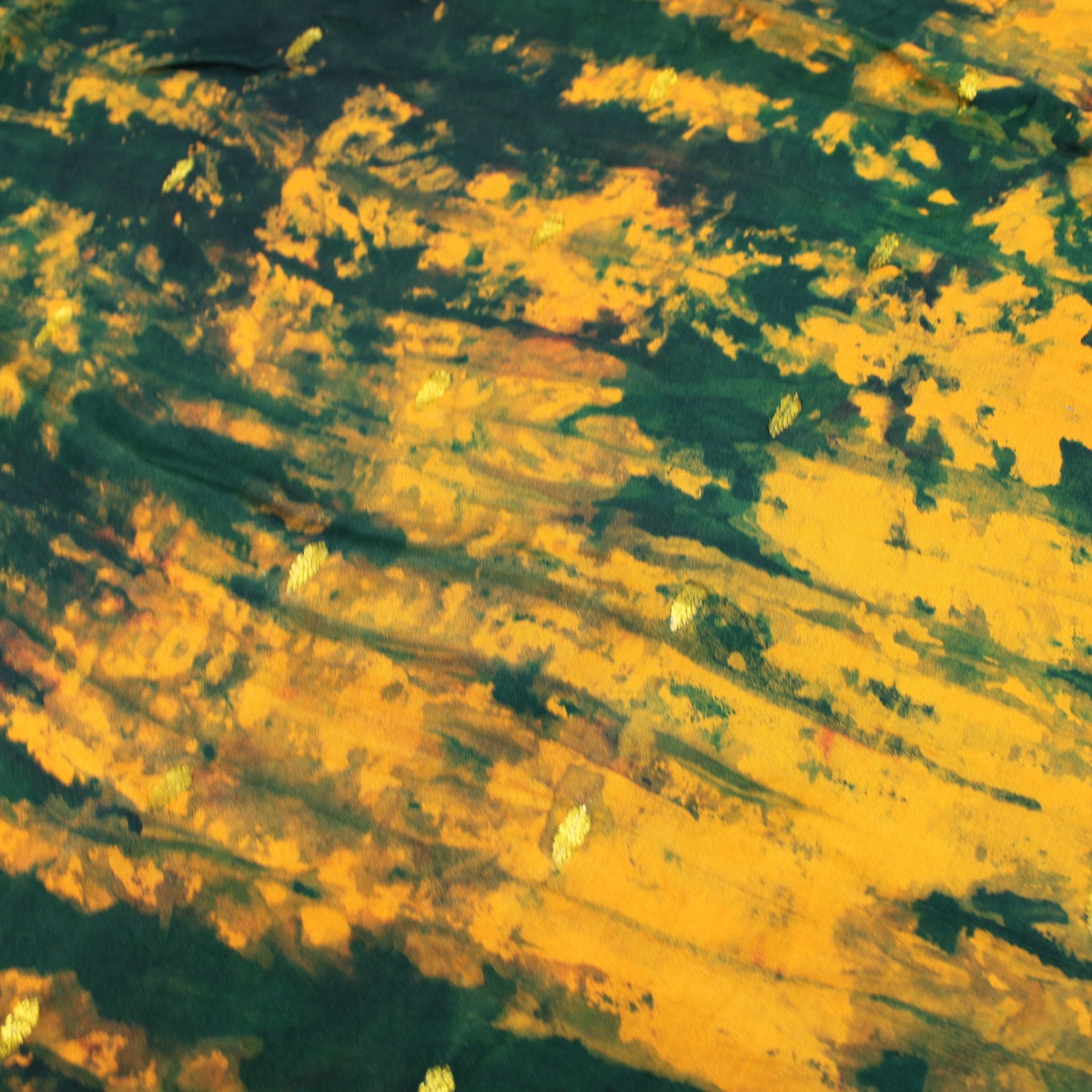 3 Metres Quality Pure Silk Fabric - Yellow Tones - 39" Wide - Pound A Metre