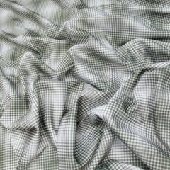 3 Metres Quality Smooth Chequered Poly-Jersey 60" Wide - Gray Green - Pound A Metre