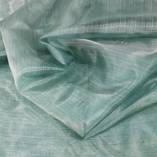 3 Metres Sheer Silk Effect Essential Organza 55" Wide Green - Pound A Metre