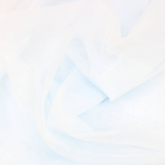 3 Metres Sheer Silk Effect Essential Organza 55" Wide Pale Blue - Pound A Metre