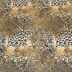 3 Metres Soft Animal Printed Jersey - 55" Leopard - Yellow - Pound A Metre