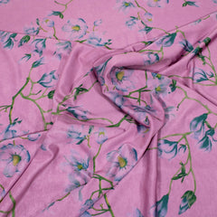 3 Metres Soft Blossom Lycra Effect Jersey - 55" Dark Pink - Pound A Metre