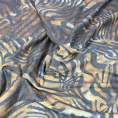 3 Metres Soft Brushed Terry Knit Tiger Jersey - 55" Black/Orange - Pound A Metre