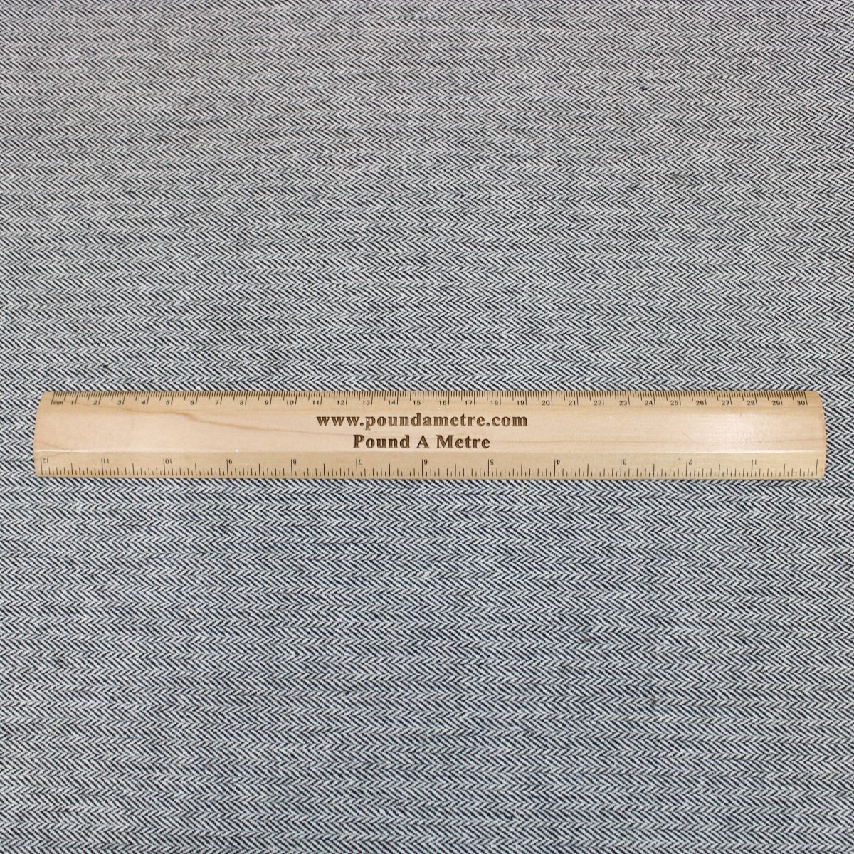 3 Metres Soft Chevron Brushed Suiting Poly- Wool 55" Wide Casual Grey - Pound A Metre
