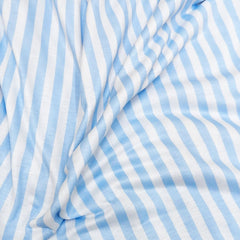 3 Metres Soft Cotton Feel Jersey- Baby Blue Stripe 55" - Pound A Metre