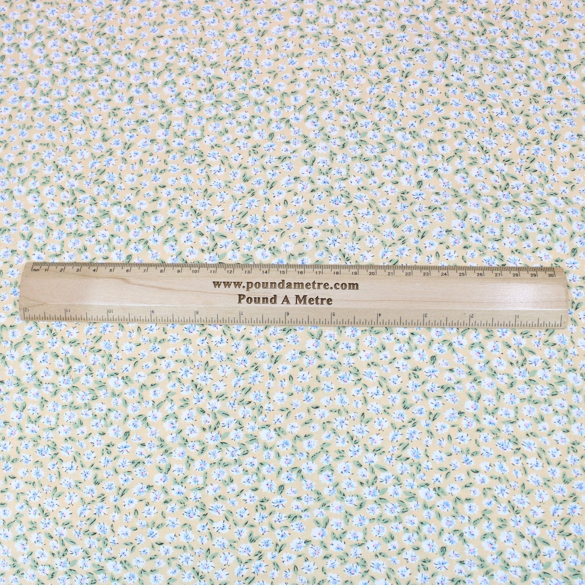 3 Metres Soft Drape Summer Floral Viscose 55" Apricot - Pound A Metre