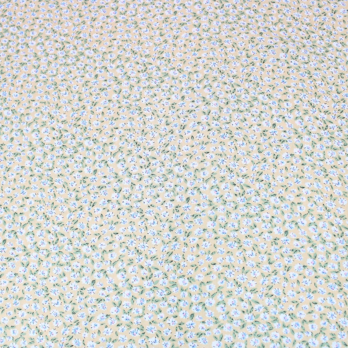 3 Metres Soft Drape Summer Floral Viscose 55" Apricot - Pound A Metre