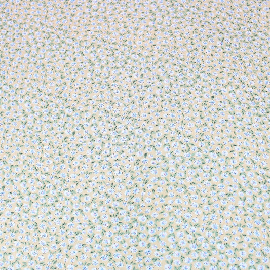 3 Metres Soft Drape Summer Floral Viscose 55" Apricot - Pound A Metre