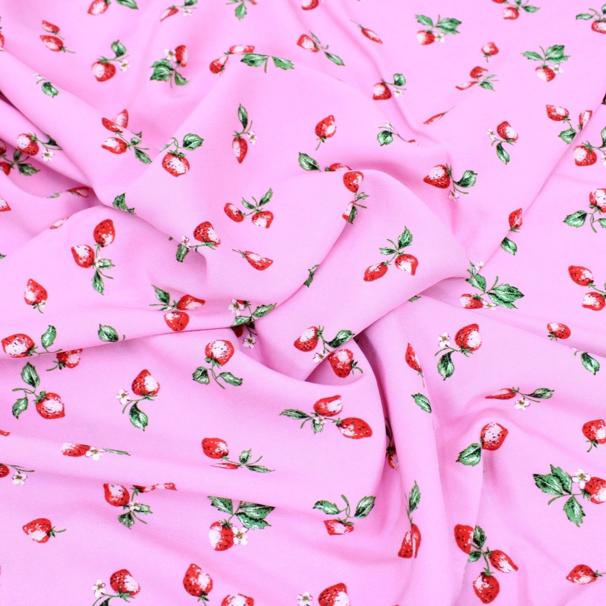 3 Metres Soft Drape Viscose 55" Becca Strawberry - Rose Pink - Pound A Metre