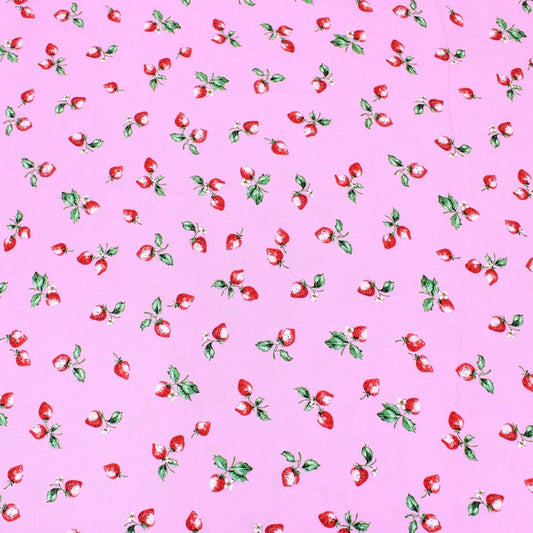 3 Metres Soft Drape Viscose 55" Becca Strawberry - Rose Pink - Pound A Metre