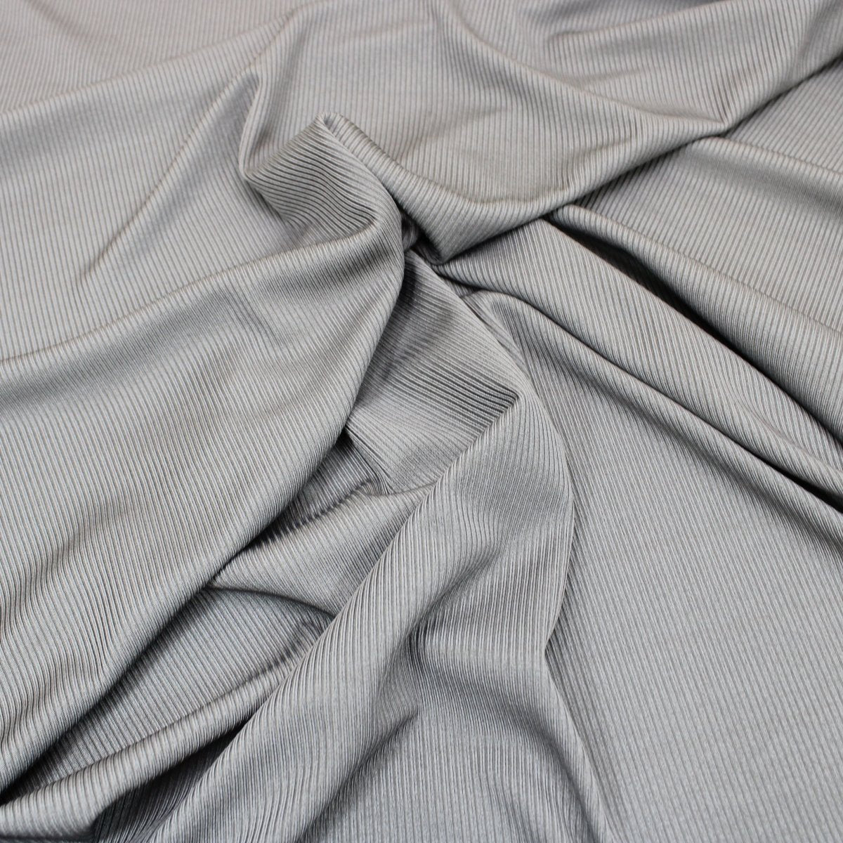 3 Metres Soft Fashion Ribbed Jersey - 55" Wide Magnetic Grey - Pound A Metre