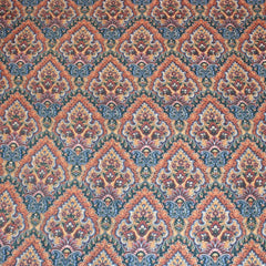 3 Metres Soft Floral Cashmere Effect Fabric - 45" Wide Dark Orange - Pound A Metre