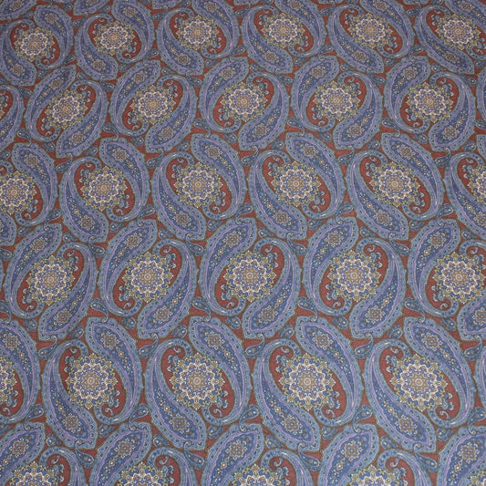 3 Metres Soft Floral Cashmere Effect Fabric - 45" Wide Purple - Pound A Metre