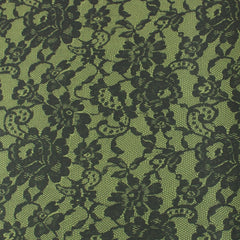 3 Metres Soft Floral Lace Look Poly-Jersey - 55" Green - Pound A Metre