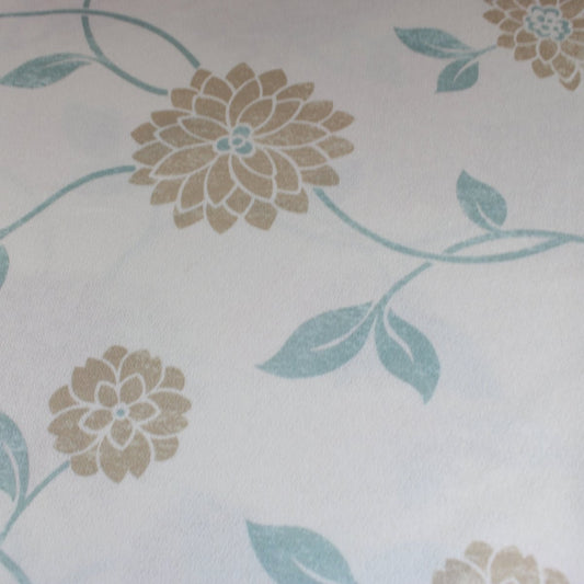 3 Metres Soft Floral Terry Jersey 60" Wide Ivory - Pound A Metre