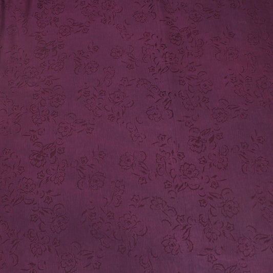 3 Metres Soft Light Bamboo Effect Floral Jersey - 55" Wide Grape - Pound A Metre