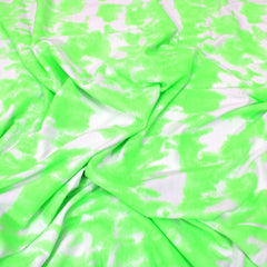 3 Metres Soft Viscose Tye-Dye Jersey - 55" Bright Green - Pound A Metre