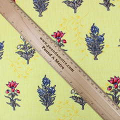 3 Metres Spring-Time Softness Floral 100% Cotton 44" Wide Yellow - Pound A Metre