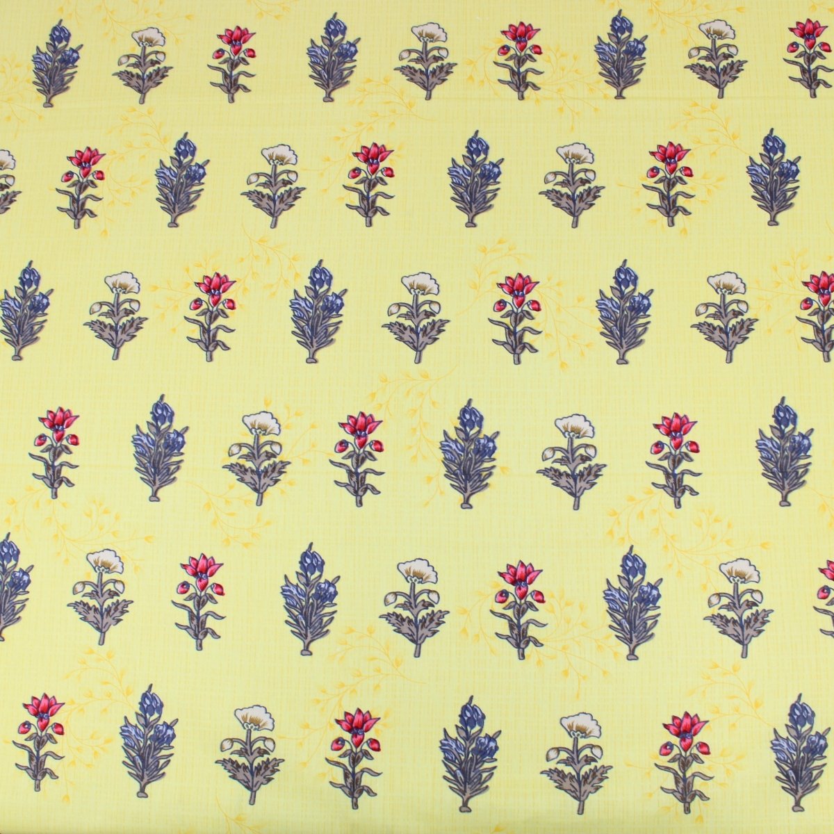 3 Metres Spring-Time Softness Floral 100% Cotton 44" Wide Yellow - Pound A Metre