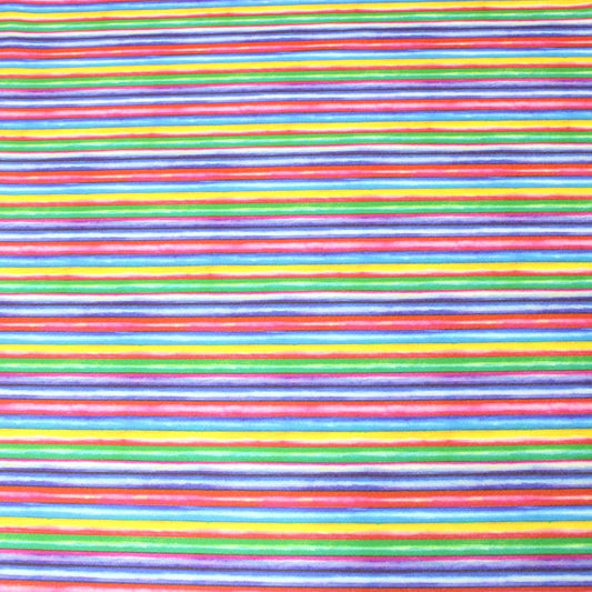 3 Metres Stretchy Striped Jersey 60" Wide - Multicolour - Pound A Metre