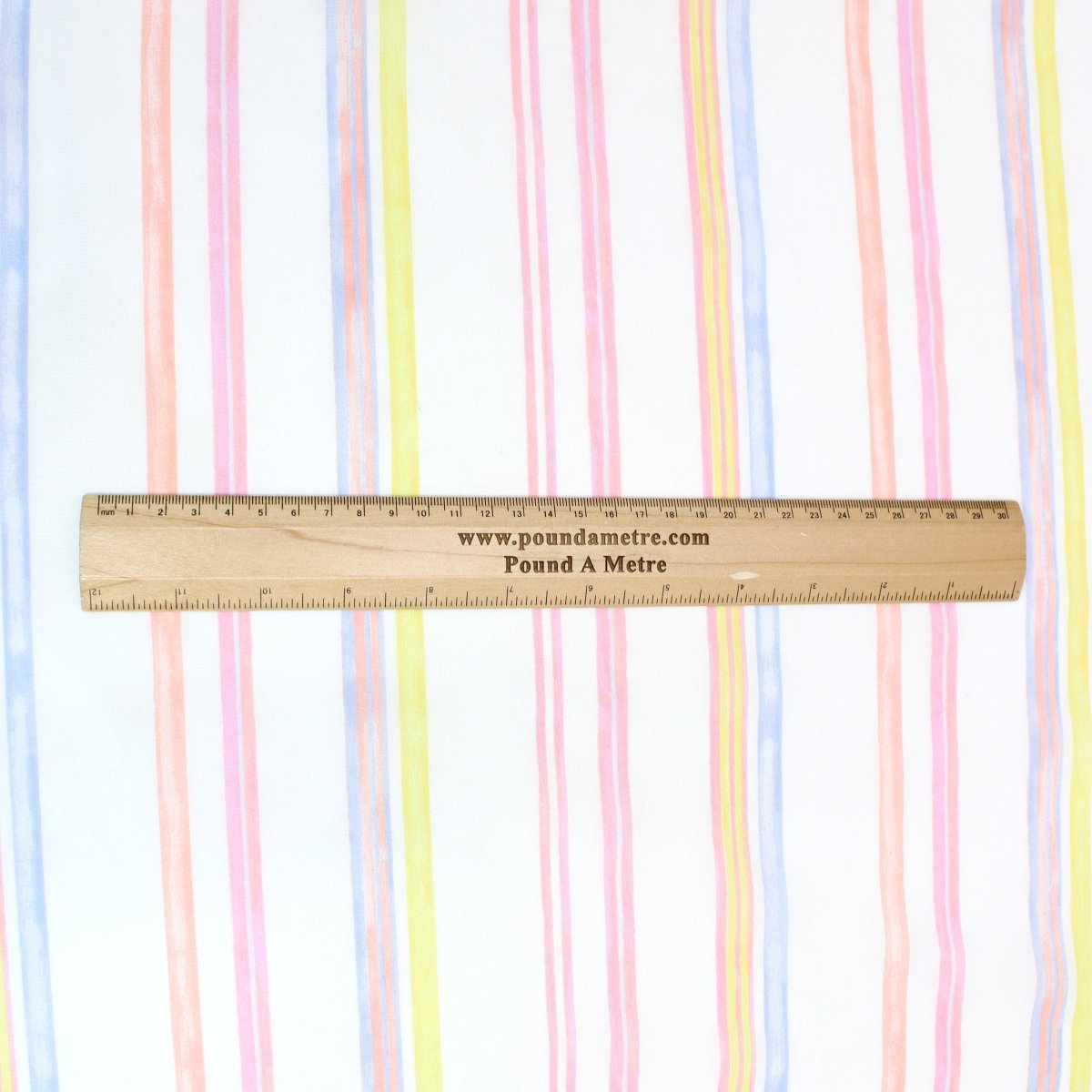 3 Metres Striped Chiffon Georgette- 55" Wide White & Pink - Pound A Metre