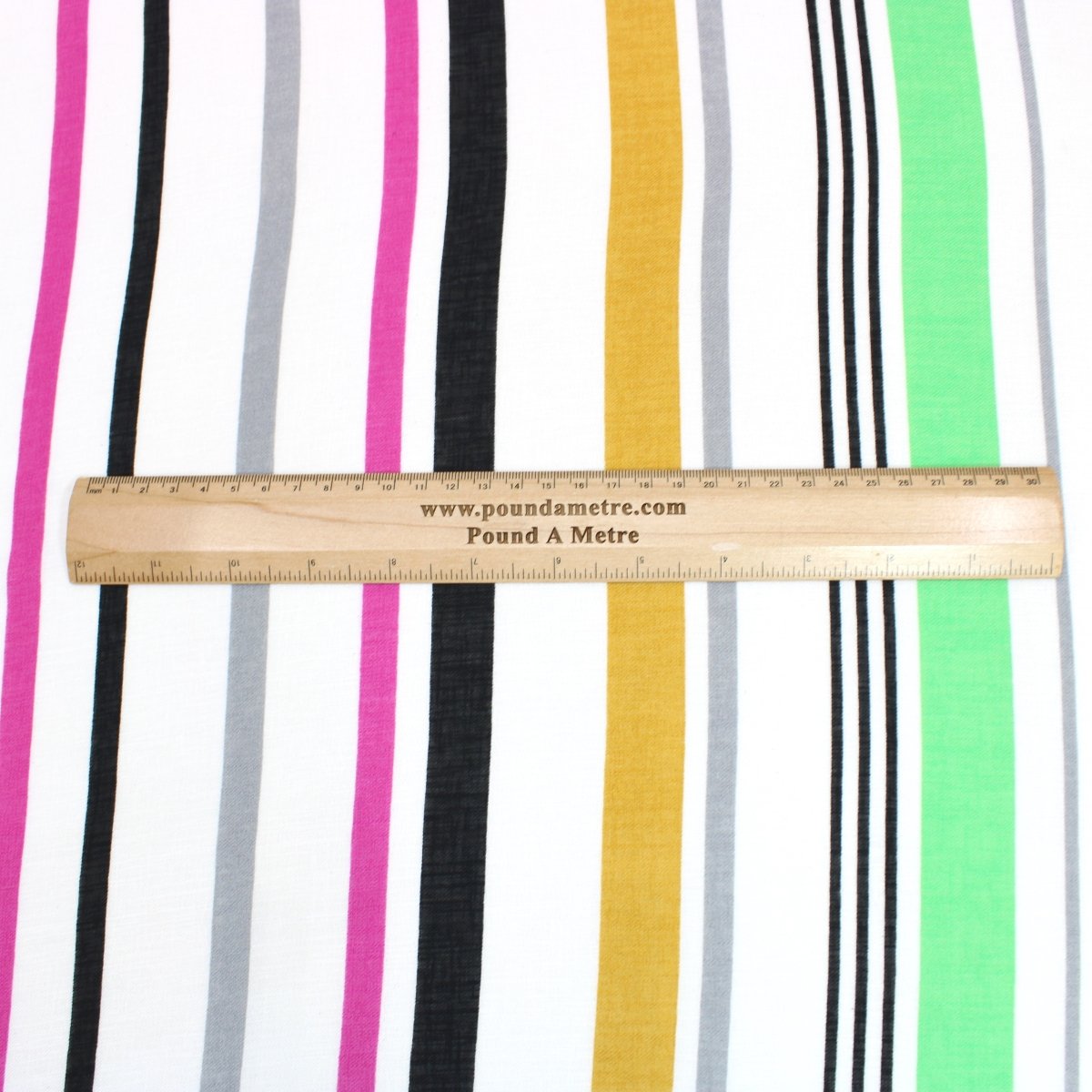 3 Metres Striped Crepe De Chine - 55" Wide Amber/Green - Pound A Metre