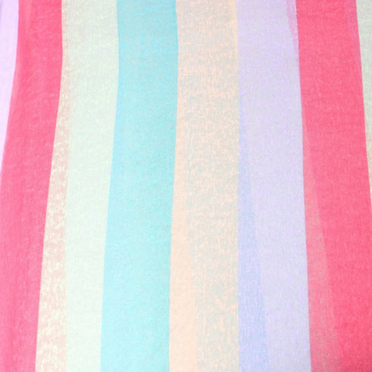 3 Metres Summer Loose Knit Striped Jersey- 55" Rainbow - Pound A Metre