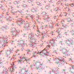 3 Metres Summer Serene Chiffon 55" Wide Bouquets - Peach - Pound A Metre