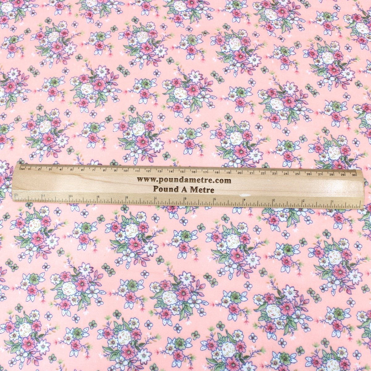 3 Metres Summer Serene Chiffon 55" Wide Bouquets - Peach - Pound A Metre