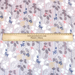 3 Metres Summer Serene Chiffon 55" Wide Flower Garden- Dusky - Pound A Metre