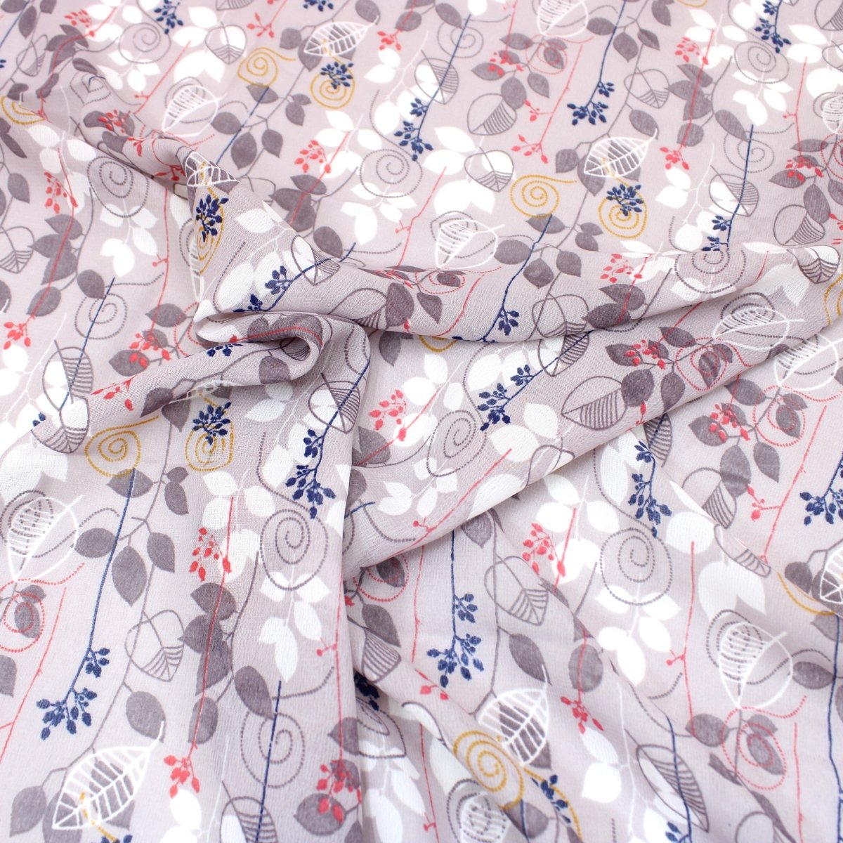 3 Metres Summer Serene Chiffon 55" Wide Flower Garden- Dusky - Pound A Metre