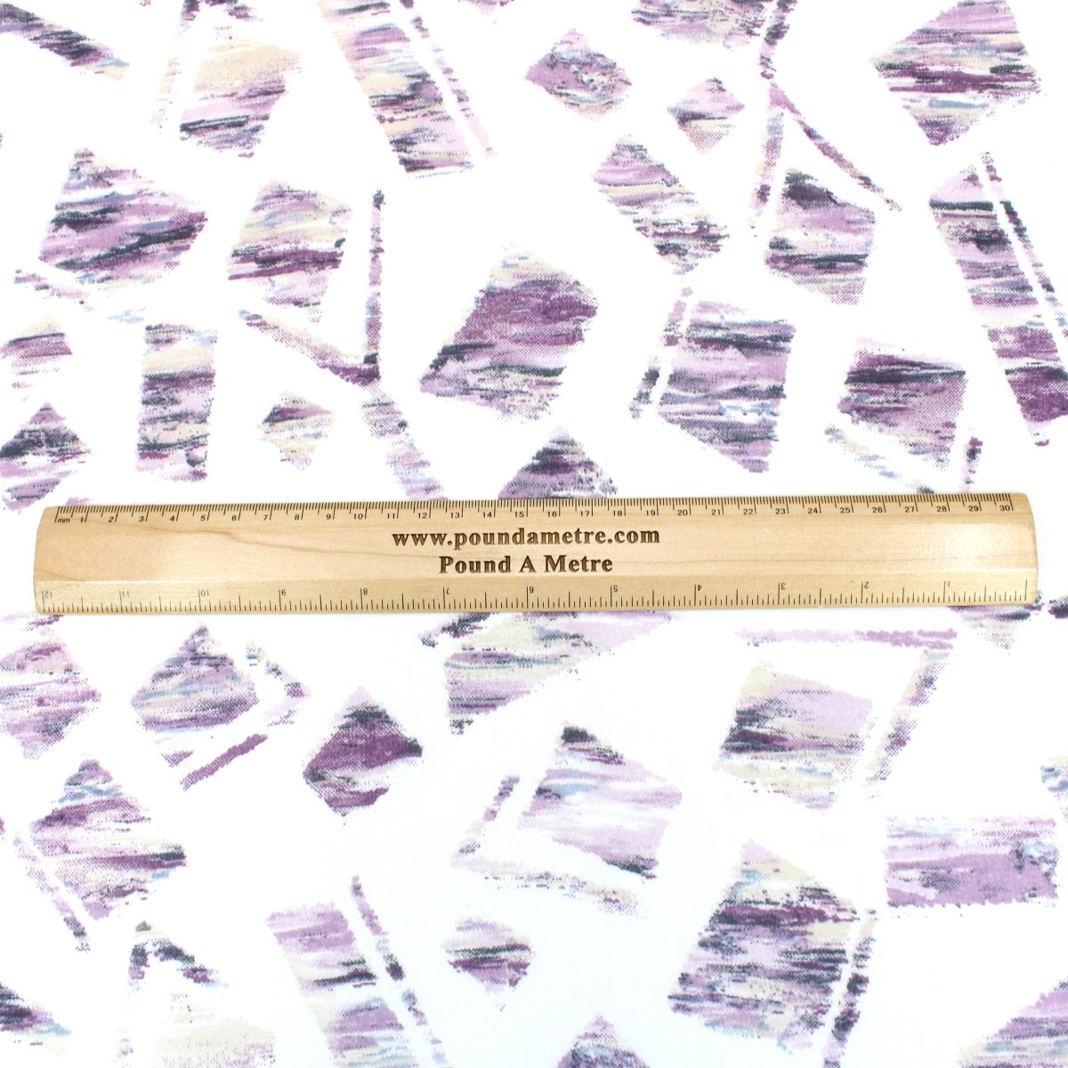 3 Metres Summer Serene Chiffon 55" Wide Jungle Blocks - Purple. - Pound A Metre