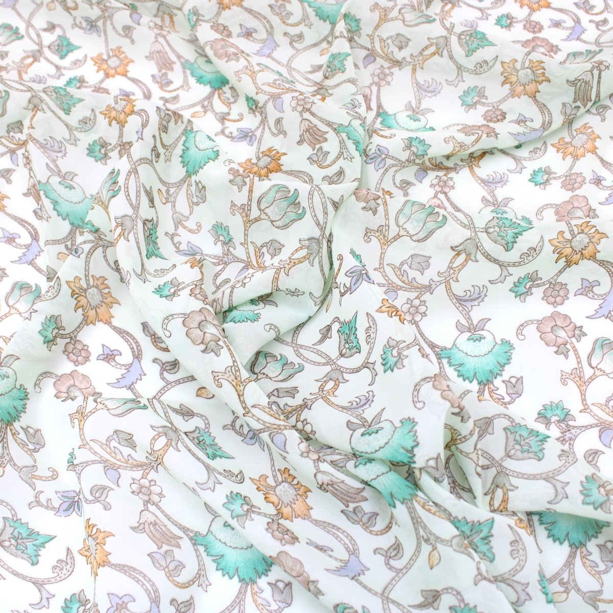 3 Metres Summer Serene Chiffon 55" Wide Liberty - Pastel Green - Pound A Metre