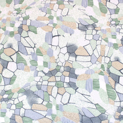 3 Metres Summer Serene Chiffon 55" Wide Mosaic- Green - Pound A Metre