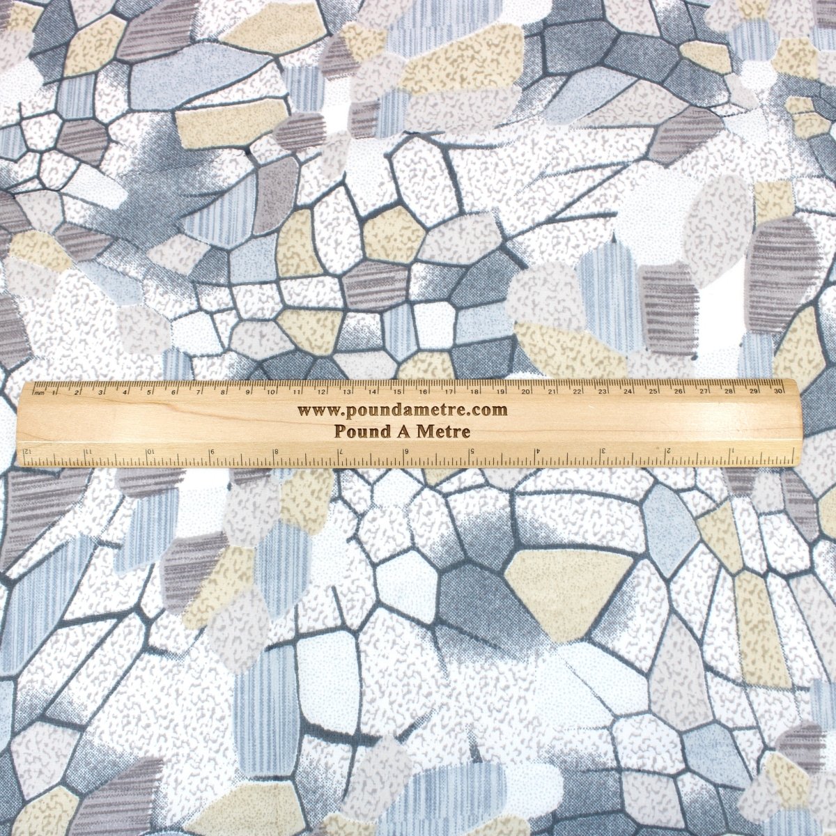 3 Metres Summer Serene Chiffon 55" Wide Mosaic- Grey - Pound A Metre
