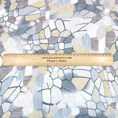 3 Metres Summer Serene Chiffon 55" Wide Mosaic- Grey - Pound A Metre